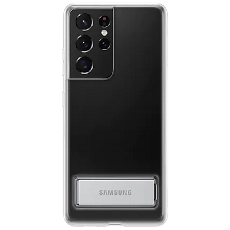 Чехол-накладка Galaxy S21 Ultra Clear Standing Cover Transparent 