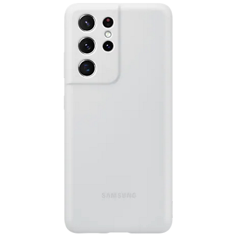 Чехол-накладка Galaxy S21 Ultra Silicone Cover Light Grey Grey Gray (Серый)