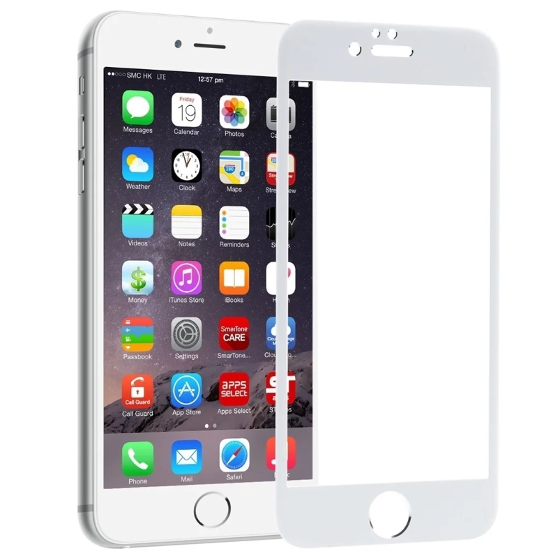 Защитное стекло 3D для iPhone 6/6S Белое