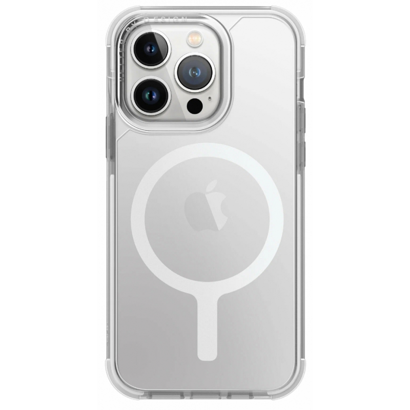 Чехол iPhone 15 Uniq Combat AF MagSafe White Clear Clear (Прозрачный)