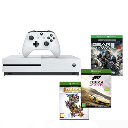 Microsoft  XBox One S 1ТB + GOW 4 + FH 2 + Rare Replay (комплект)