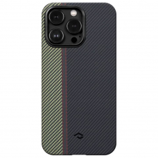 Чехол iPhone 14 Pro Pitaka Fusion Weaving MagEZ Case 3 Black Gray