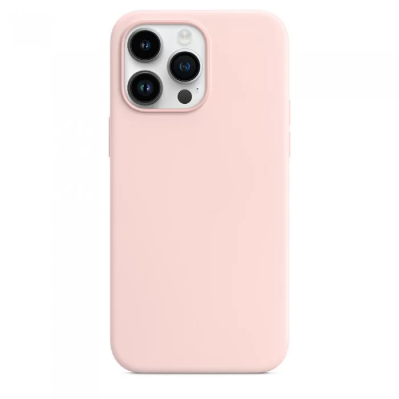 Чехол MagSafe iPhone 14 Pro Max Silicone Cover Chalk Pink (Оригинал) Pink (Розовый)