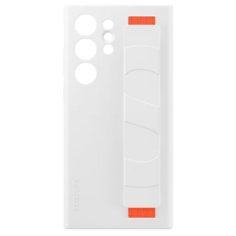 Чехол Samsung S23 Ultra Silicone Grip Case White (Оригинал) White (Белый)