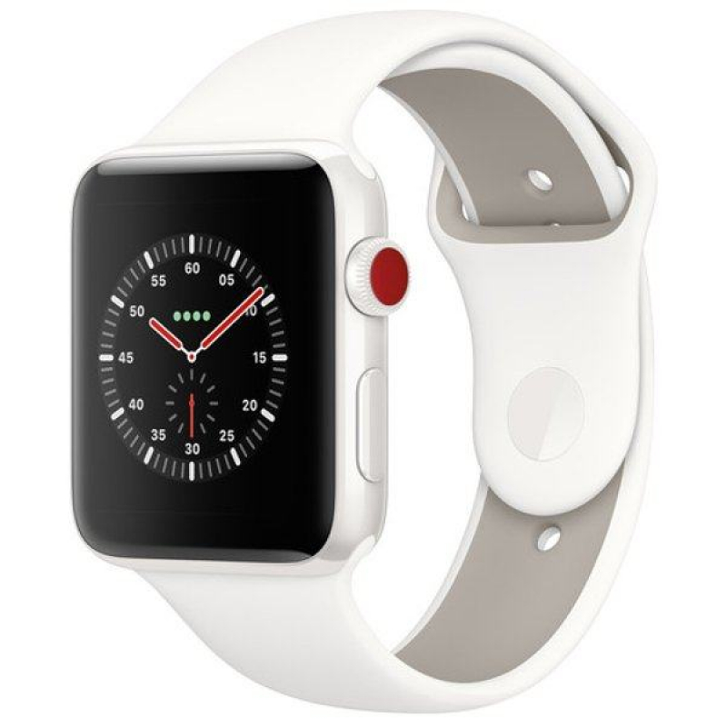 Apple Watch S3 42 mm LTE WE - White Ceramic / White Sport Band