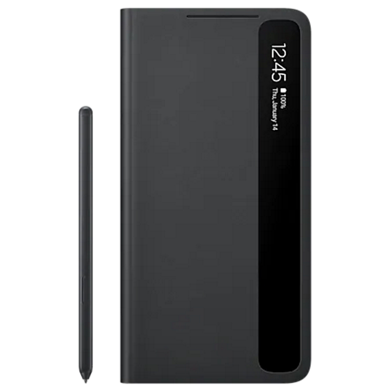 Чехол-книга Galaxy S21 Ultra Smart Clear View Cover with S Pen Black Black (Черный)
