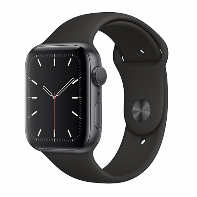 Apple Watch S5 44mm Space Gray Aluminum / Black Sport Band