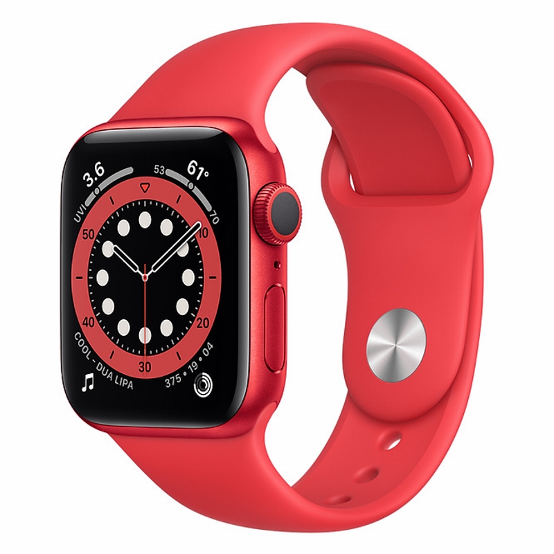 Apple Watch S6 40mm Red Aluminum Case / Red Sport Band