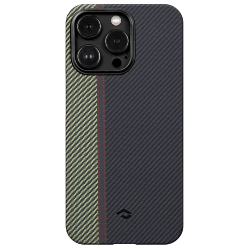 Чехол iPhone 14 Pro Pitaka Fusion Weaving MagEZ Case 3 Black Gray Black (Черный)