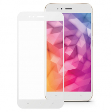 Защитное стекло 3D для Xiaomi Mi A1 Белое (Тех.Упаковка)