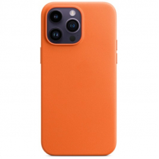 Чехол MagSafe iPhone 14 Pro Max Leather Orange (Оригинал)