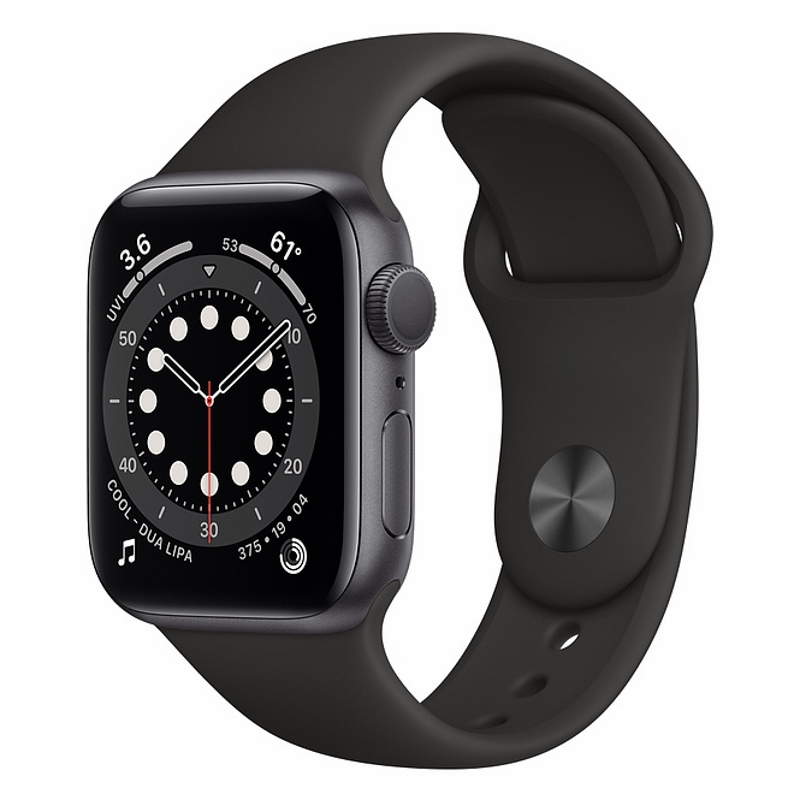 Apple Watch S6 40mm Space Gray Aluminum Case/ Black Sport Band