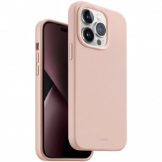 Чехол iPhone 14 Pro Max Uniq Lino Magsafe Pink