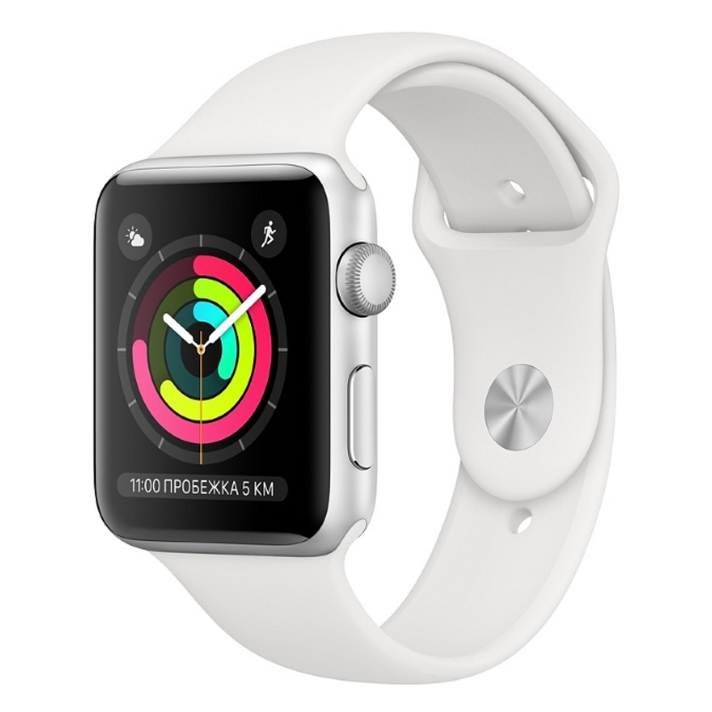 Apple Watch S3 38mm Silver Aluminum with White Sport Band Идеальное Б/У