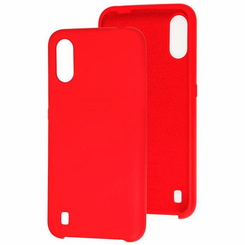 Чехол Galaxy A01 Silicone Cover Red Red (Красный)