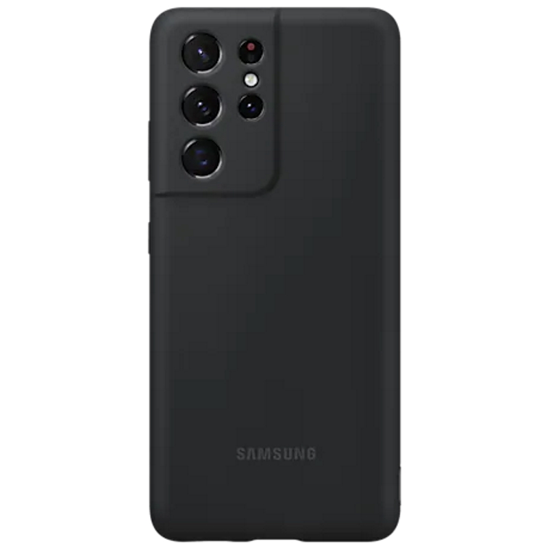 Чехол-накладка Galaxy S21 Ultra Silicone Cover Black Black (Черный)
