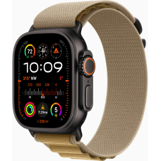 Apple Watch Ultra 2 (2024) 49mm Alpine Loop Tan / Black Titanium Case