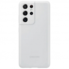 Чехол-накладка Galaxy S21 Ultra Silicone Cover Light Grey