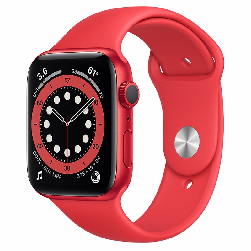 Apple Watch S6 44mm Red Aluminum Case / Red Sport Band