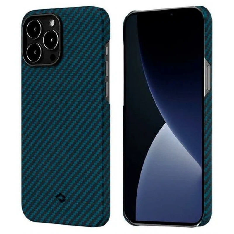 Чехол iPhone 13 Pro Max Pitaka MagEZ Case 2 Black Blue Blue (Синий)