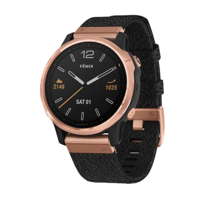 Смарт Часы Garmin Fenix 6s Sapphire Rose Gold / Black Nylon Band