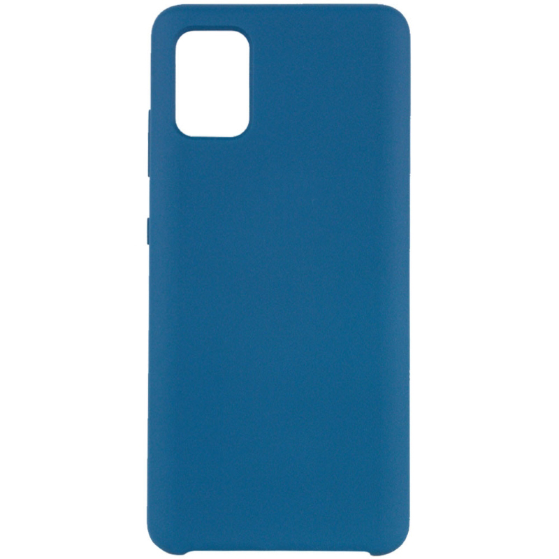 Чехол Galaxy A51 Силикон Case Blue Matte Blue (Синий)