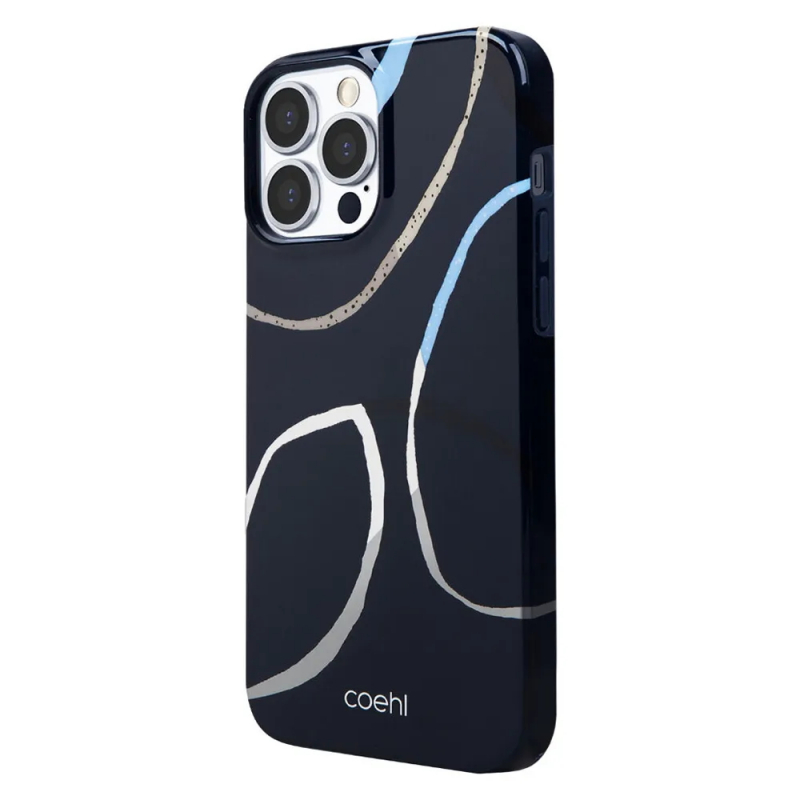 Чехол iPhone 13 Pro Max Uniq Coehl Valley Deep Navy Blue (Синий)