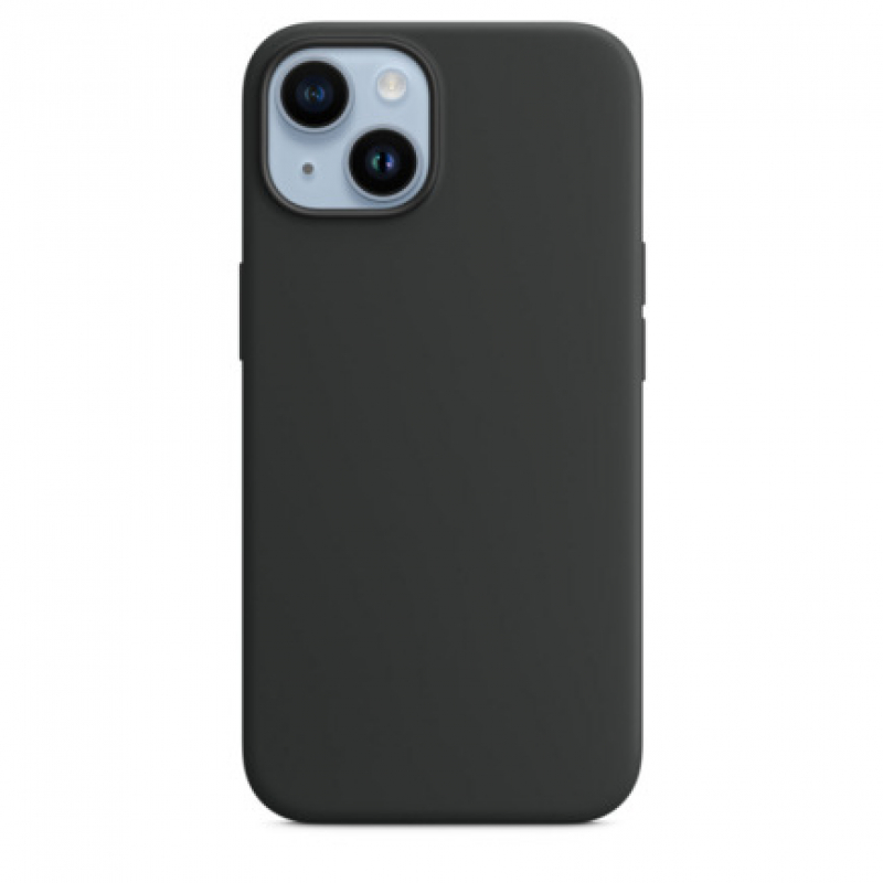 Чехол MagSafe iPhone 14 Plus Midnight  Silicone Cover (Оригинал) Black (Черный)