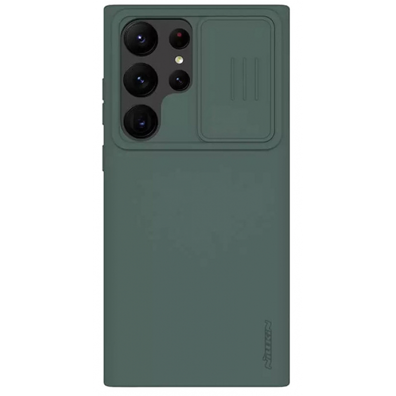 Чехол Samsung S23 Ultra Nillkin CamShield Silky Silicone Deep Green Green (Зеленый)